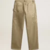 Women's distressed-effect cotton pants