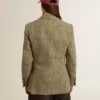 Women's double-breasted blazer in Shetland wool
