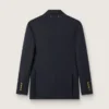 Women's double-breasted dark blue blazer