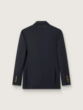 Women’s double-breasted dark blue blazer