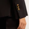 Women's double-breasted dark blue blazer