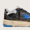 Women's Forty2 in black foam rubber and leather with TPU star and black leather heel tab