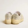 Women’s Forty2 in white leather and Swarovski crystals with white star