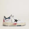 Women's Forty2 with black star and silver foiled leather heel tab