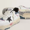 Women's Forty2 with black star and silver foiled leather heel tab