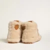 Women's Francy in beige shearling with brown leather star