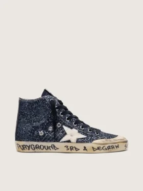Women’s Francy in dark blue glitter with white star