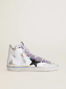 Women’s Francy Penstar LAB with black leather star and multicolor studs
