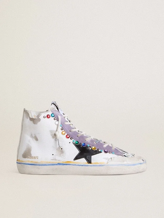 Women’s Francy Penstar LAB with black leather star and multicolor studs