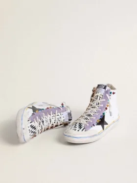 Women’s Francy Penstar LAB with black leather star and multicolor studs
