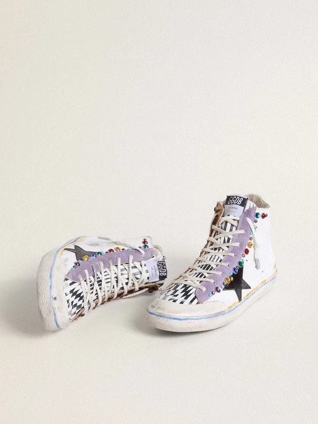 Women’s Francy Penstar LAB with black leather star and multicolor studs