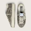 Women’s Hi Star in black and white pony skin with white leather star