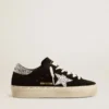 Women’s Hi Star in black suede with silver glitter star