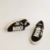 Women’s Hi Star in black suede with silver glitter star