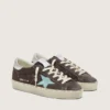 Women’s Hi Star in dark gray suede with aqua-green star
