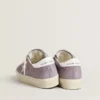 Women's Hi Star in purple suede with silver glitter star