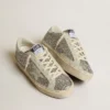 Women's Hi Star in silver glitter with suede star and white heel tab