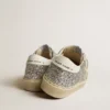 Women's Hi Star in silver glitter with suede star and white heel tab