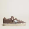 Women's Hi Star in suede with silver leather star and leather heel tab