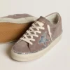 Women's Hi Star in suede with silver leather star and leather heel tab
