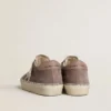 Women's Hi Star in suede with silver leather star and leather heel tab