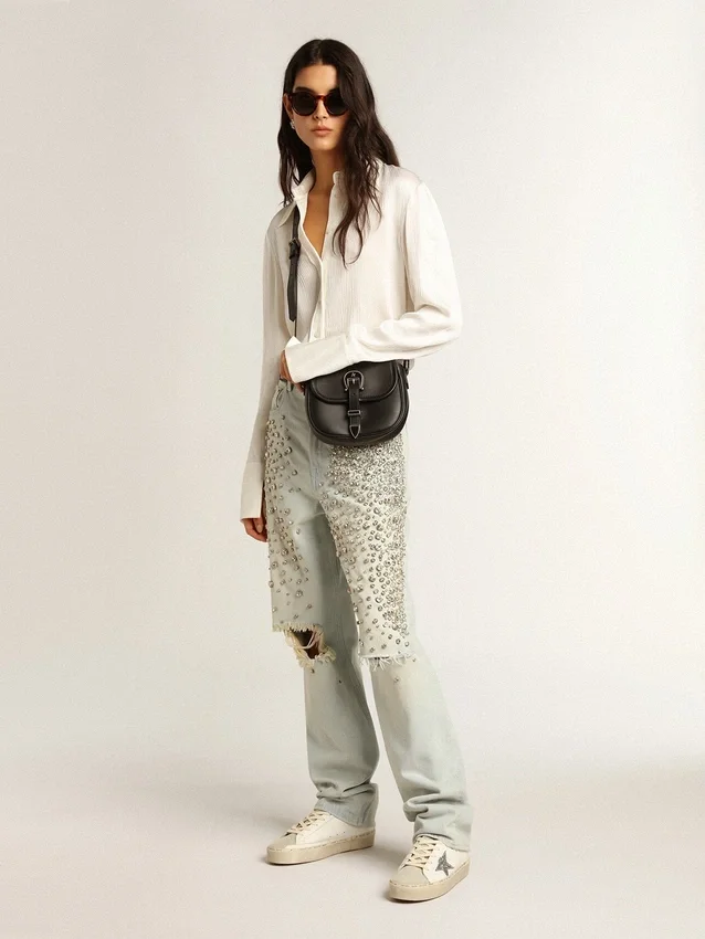 Women’s Hi Star with silver glitter star and dove-gray nubuck heel tab