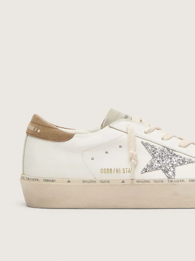 Women’s Hi Star with silver glitter star and dove-gray nubuck heel tab
