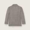 Women's jacket in gray Prince of Wales check with crystal embroidery