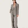 Women's jacket in gray Prince of Wales check with crystal embroidery
