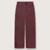 Women's jeans in burgundy denim