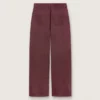 Women's jeans in burgundy denim