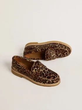 Women’s Jerry loafer in leopard-print pony skin
