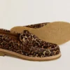 Women's Jerry loafer in leopard-print pony skin