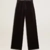 Women's joggers in velvet-effect cotton blend