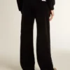 Women's joggers in velvet-effect cotton blend