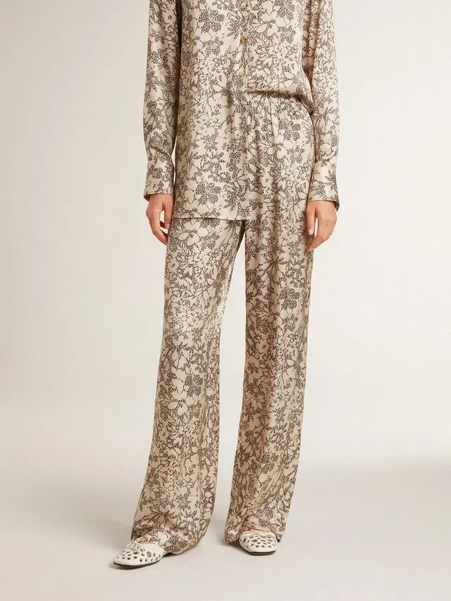 Women's joggers with floral print