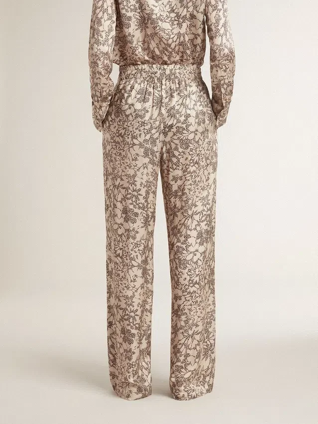 Women's joggers with floral print