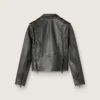 Women’s leather biker jacket