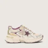 Women's Lightstar CNY in white mesh and leather with wine-red TPU star