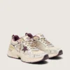 Women's Lightstar CNY in white mesh and leather with wine-red TPU star