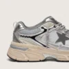 Men's Lightstar in gray mesh and silver nappa leather with gray TPU star
