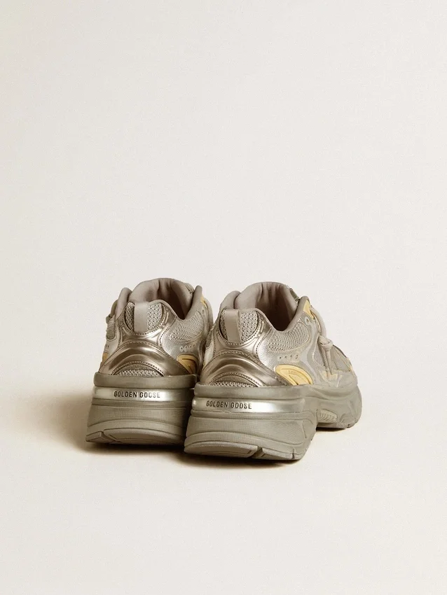 Women’s Lightstar in metallic leather and silver mesh with gray star