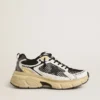 Women’s Lightstar in white leather and black mesh with black TPU star