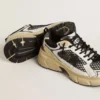 Women’s Lightstar in white leather and black mesh with black TPU star