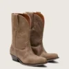 Women's low Wish Star boots in gray suede with star embroidery