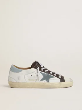 Women’s LTD Super-Star with light blue suede star and light blue canvas heel tab
