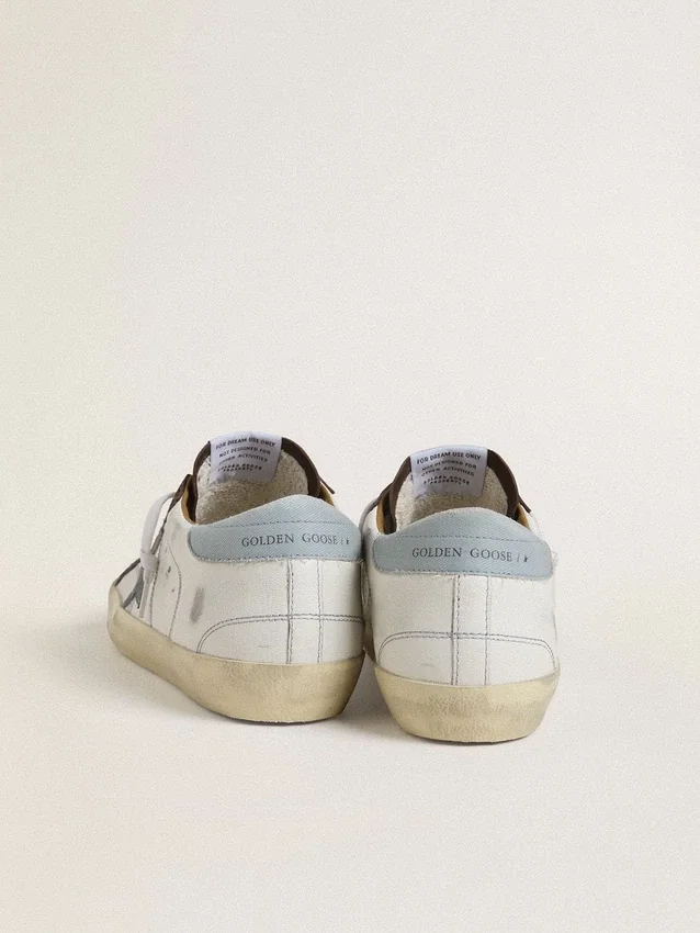 Women’s LTD Super-Star with light blue suede star and light blue canvas heel tab