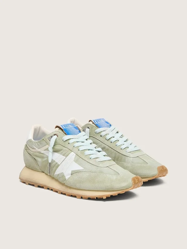 Women’s Marathon in sage-green nylon with white star