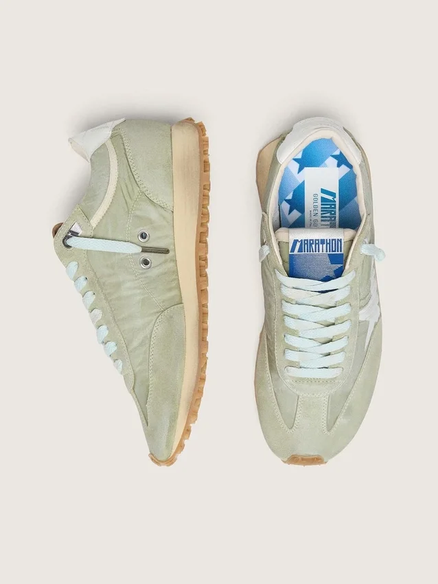 Women’s Marathon in sage-green nylon with white star