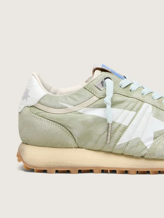 Women’s Marathon in sage-green nylon with white star